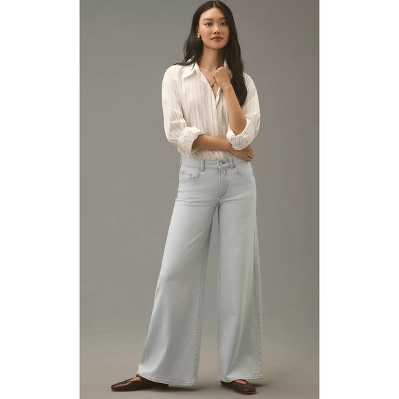 NWT DL1961 Hepburn Low-Rise Wide-Leg Jeans - 28 waist - Picture 1 of 6